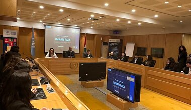 UN RC/HC, Imran Riza, addressing MUN students.