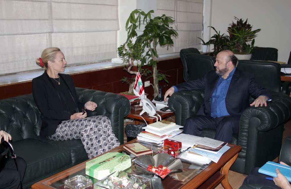UN Special Coordinator Sigrid Kaag meets Information Minister Melhem Riachi (04 04 2017) Photo by Dalati-Nohra