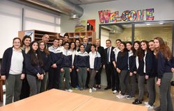 Special Coordinator Sigrid Kaag meets the students of SABIS School 